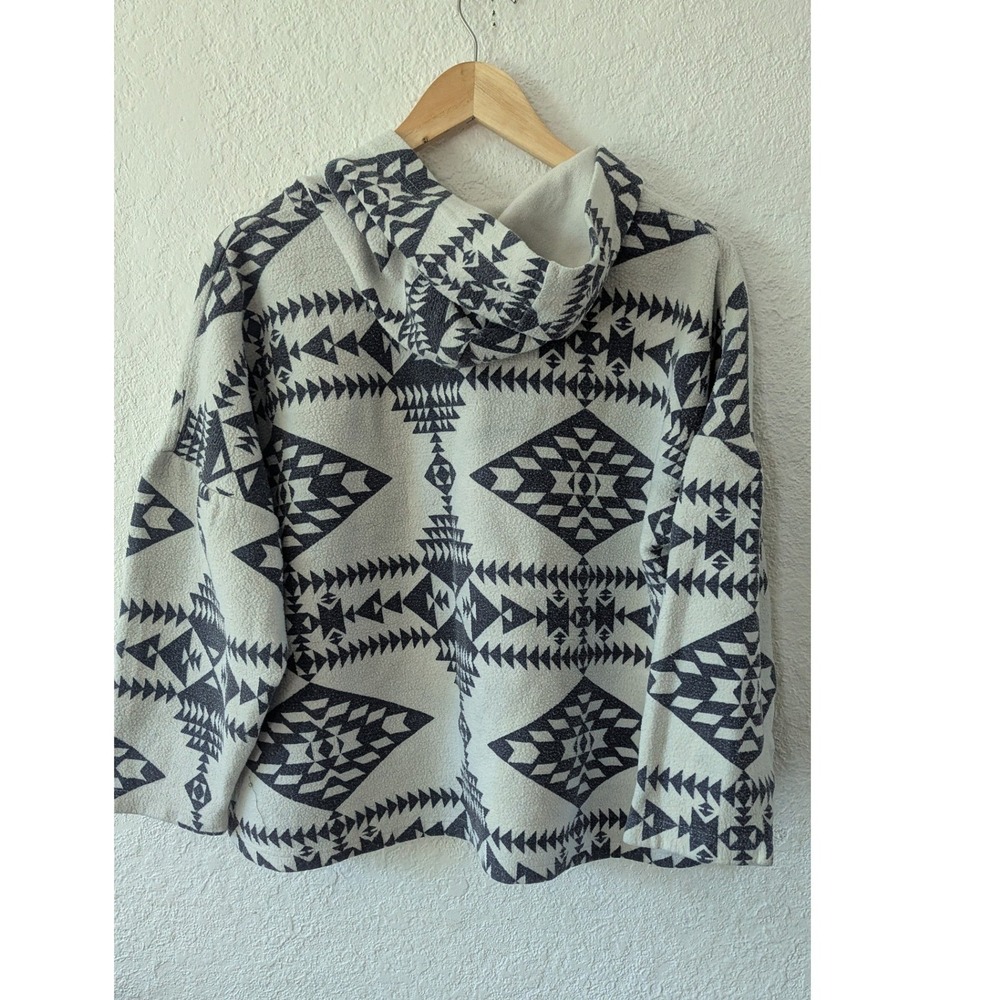 Vintage 90's I Denim Republic Southwestern Tribal Fleece Hoodie l
